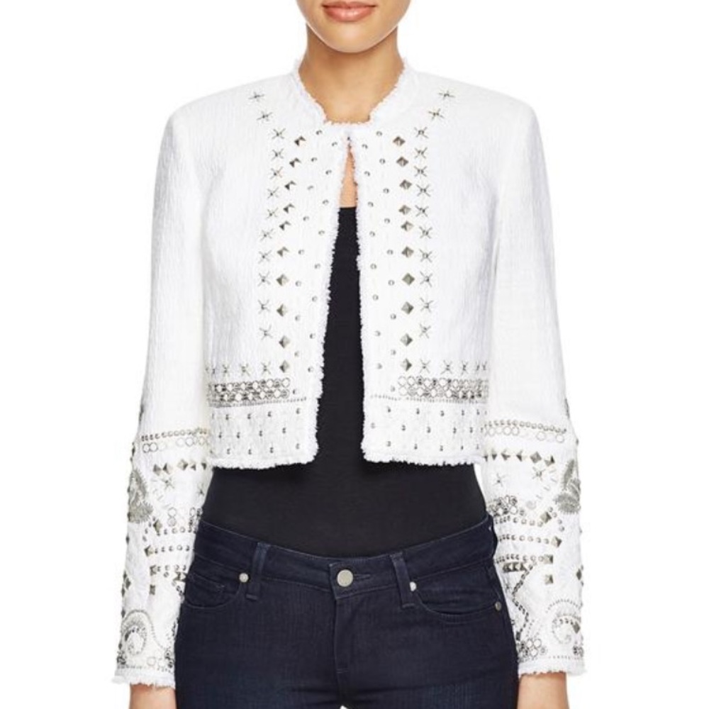 NWT Elie Tahari White Doris Embellished Jacket Suit
Size: S - Picture 3 of 16